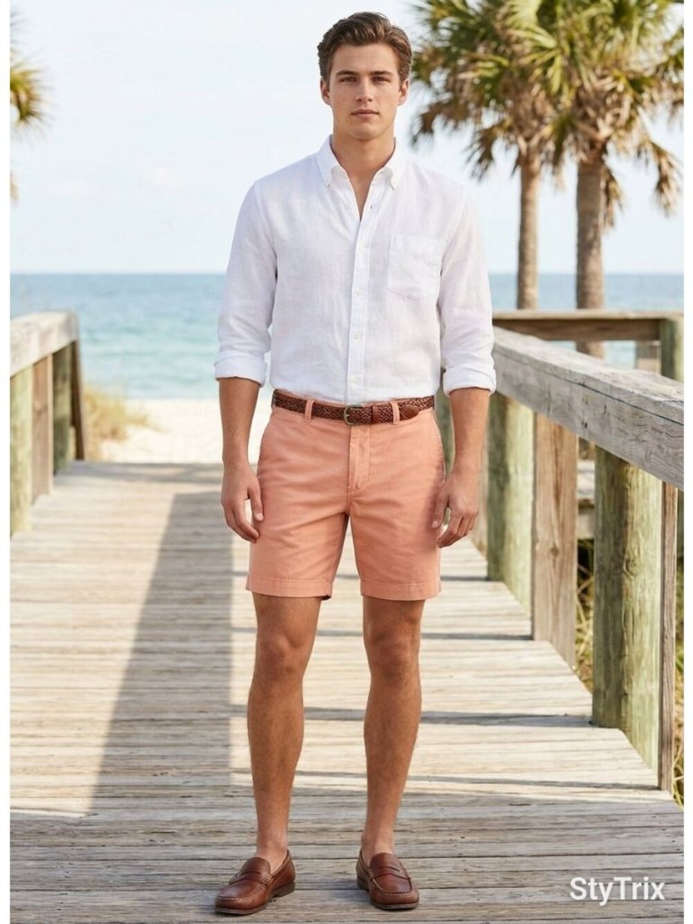 J. Crew Salmon Preppy 5" Inseam Mens Chino Shorts*Re-Imagined*Sz 29*EUC